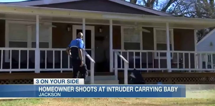 Man Shoots At Intruder That Burst Through Door, Intruder Then Uses Baby As Human Shield