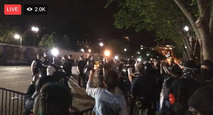 LIVE: Protesters At White House, Attempting To Push Back Police Barricade, Other Cities Crumbling