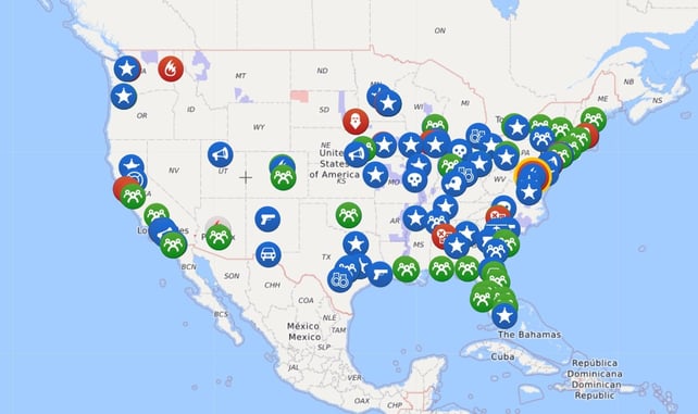 Interactive US Map Of Active Protests And Riots