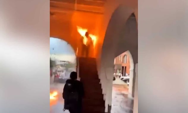 [VIDEO] Rioter Accidentally Catches Himself On Fire With Molotov Cocktail In Fayetteville NC