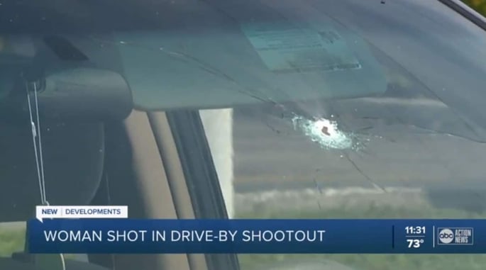 Woman Shot In Head While Waiting At Traffic Light After Two Other Cars Shoot At Each Other