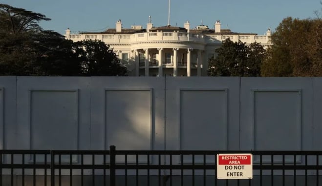 The White House Sets Up Barrier, Businesses Prepare For Riots Ahead Of Election Results