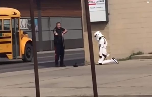 Yes, This Is Real: Stormtrooper Disarmed, Police Find Plastic Gun