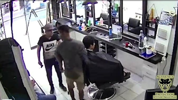 Loosely-Held Gun By Robber Offers Opportunity To Defend And Dominate