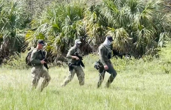Police Armed With Rifles At Site Of Brian Laundrie Search