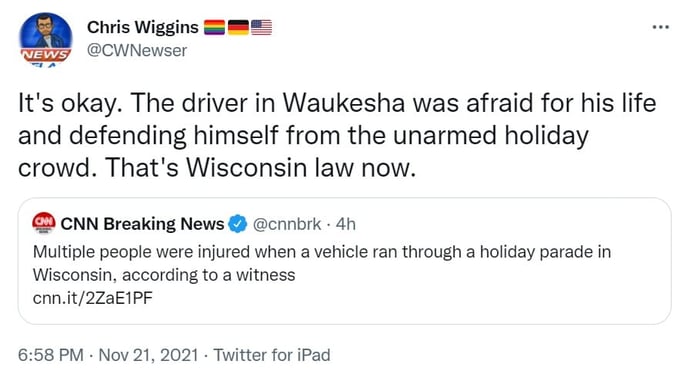 CBS Alum Reporter Tries To Compare Wisconsin Parade Tragedy With Kyle Rittenhouse