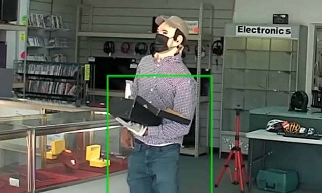 Guy With A Mask Over His Mask Robs Pawn Shop With Gun In Shoebox, While Wearing Gardening Gloves