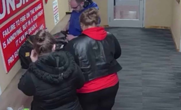 Man At Gun Range ND’s Right Into His Hand And Woman’s Stomach