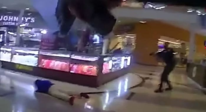 Suspect Shot Multiple Times, Gets Right Back Up Like Nothing Happened