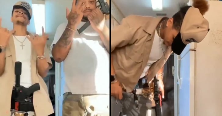 Irresponsible Guys With Guns Shoot One Off During Social Media Display