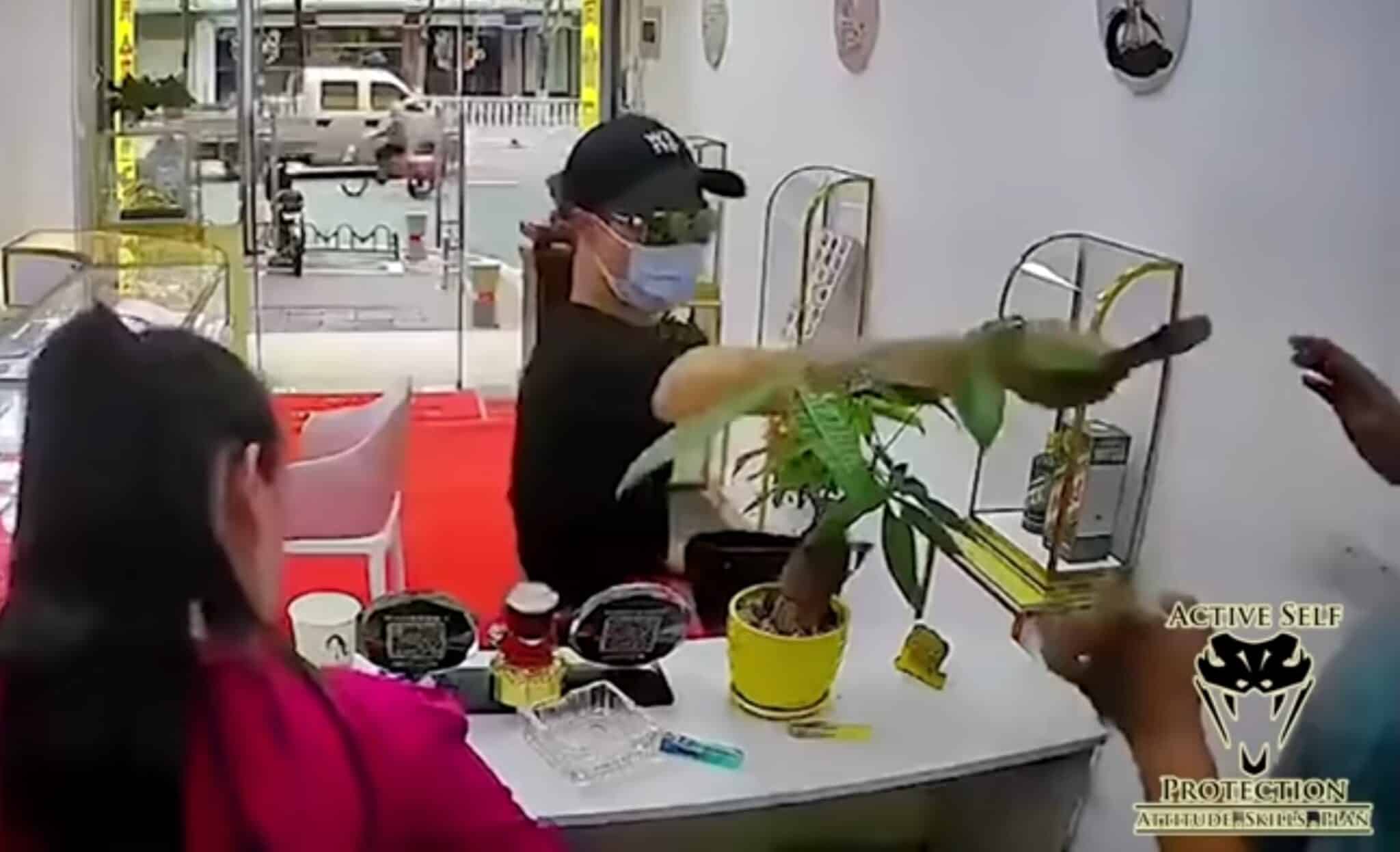 Super Quick Action Against A Man With A Knife Proves To Save The Day
