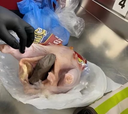 Gun Found Inside Raw Chicken As Woman Tries Bringing It On Plane
