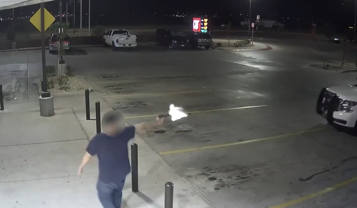 Suspect Talks With And Then Fires On Officers, Leading To Violent Arrest