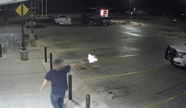 Suspect Talks With And Then Fires On Officers, Leading To Violent Arrest