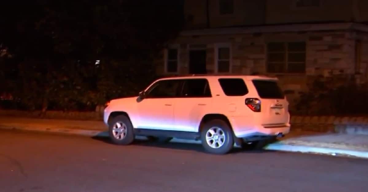 A car from footage covering the incident.