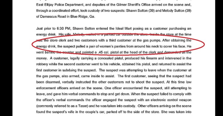 Report: Robber Using Panty Disguise Foiled By Three Concealed Carriers