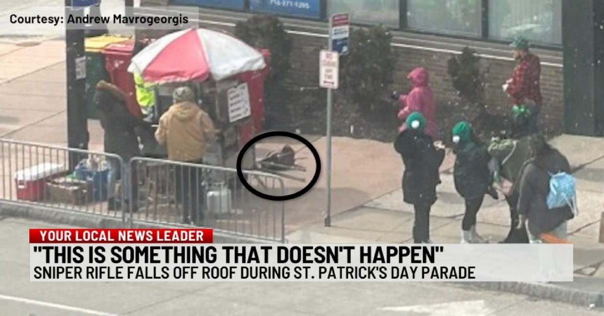 Sniper Rifle Falls Off Roof During St. Patrick’s Day Parade