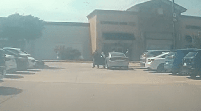 Graphic Warning: Dashcam Video Shows Texas Mall Gunman Get Out Of Car And Open Fire