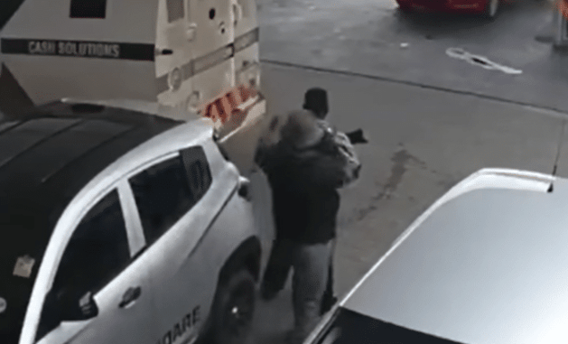 Armed Guard Caught Off Guard, Gun Stolen And Armored Truck Attacked
