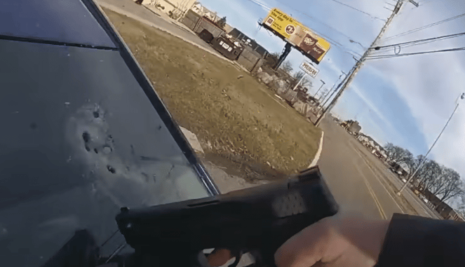 [VIDEO] Suspect Shot Through Windshield By Officer After He Finds Himself On Hood Of Car