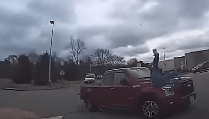 WATCH: Citizen Uses Truck To Run Over Armed Suspect Running From Police