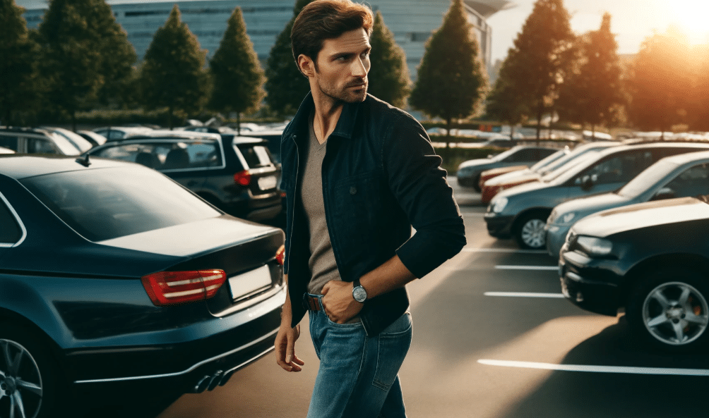 Situational Awareness: a man standing in a parking lot