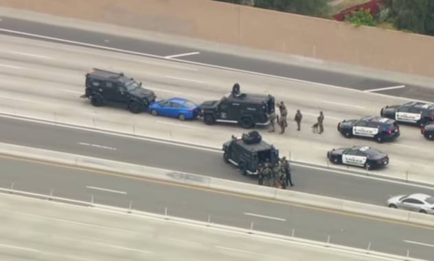 UPDATE: Armed Suspect Dead After Standoff Shuts Down 91 Freeway in Anaheim