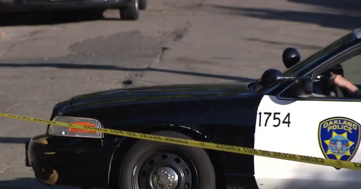 police car with a police tape