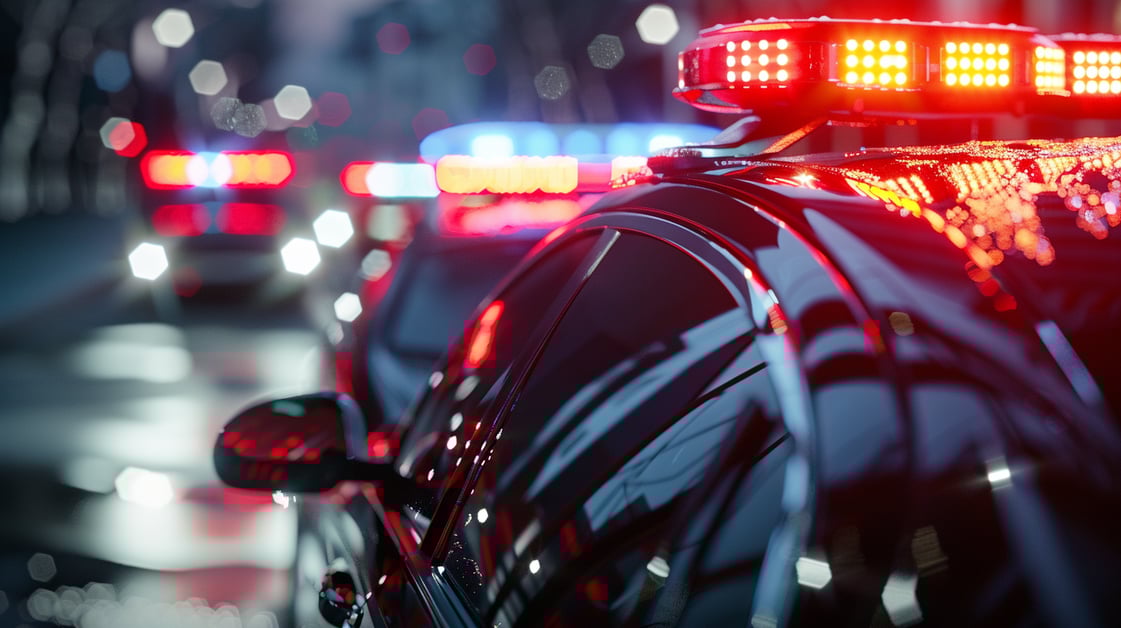a police car with lights on top