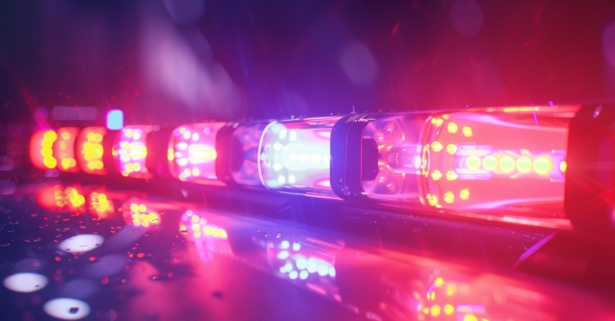 a close up of a police car light bar