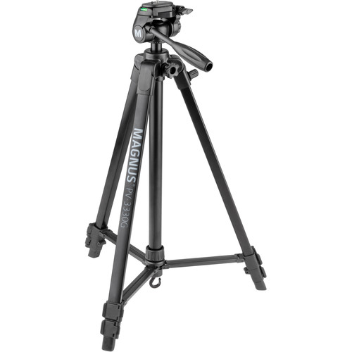 PV-3330G - Magnus Tripod with Geared Center Column and Smartphone Adapter