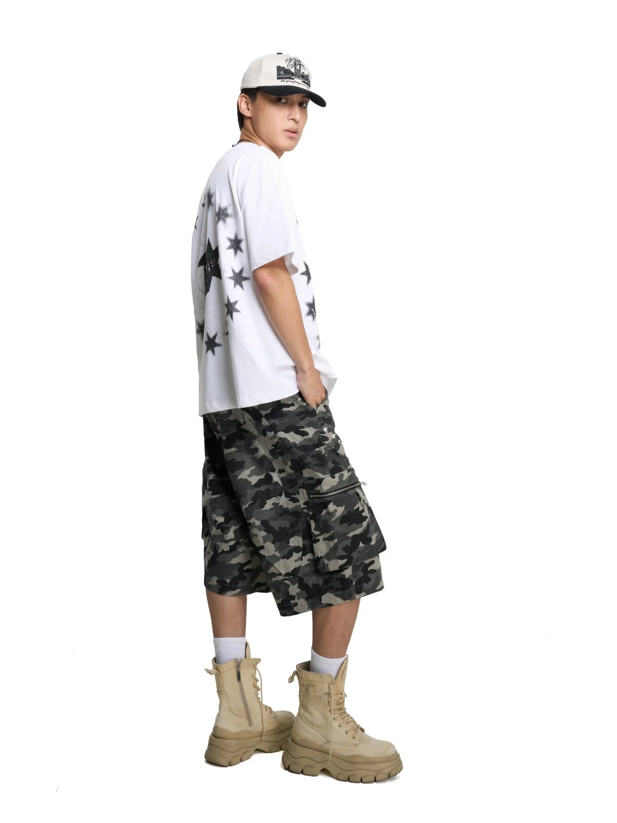 HADES Hunter Khaki Camo Cargo Shorts