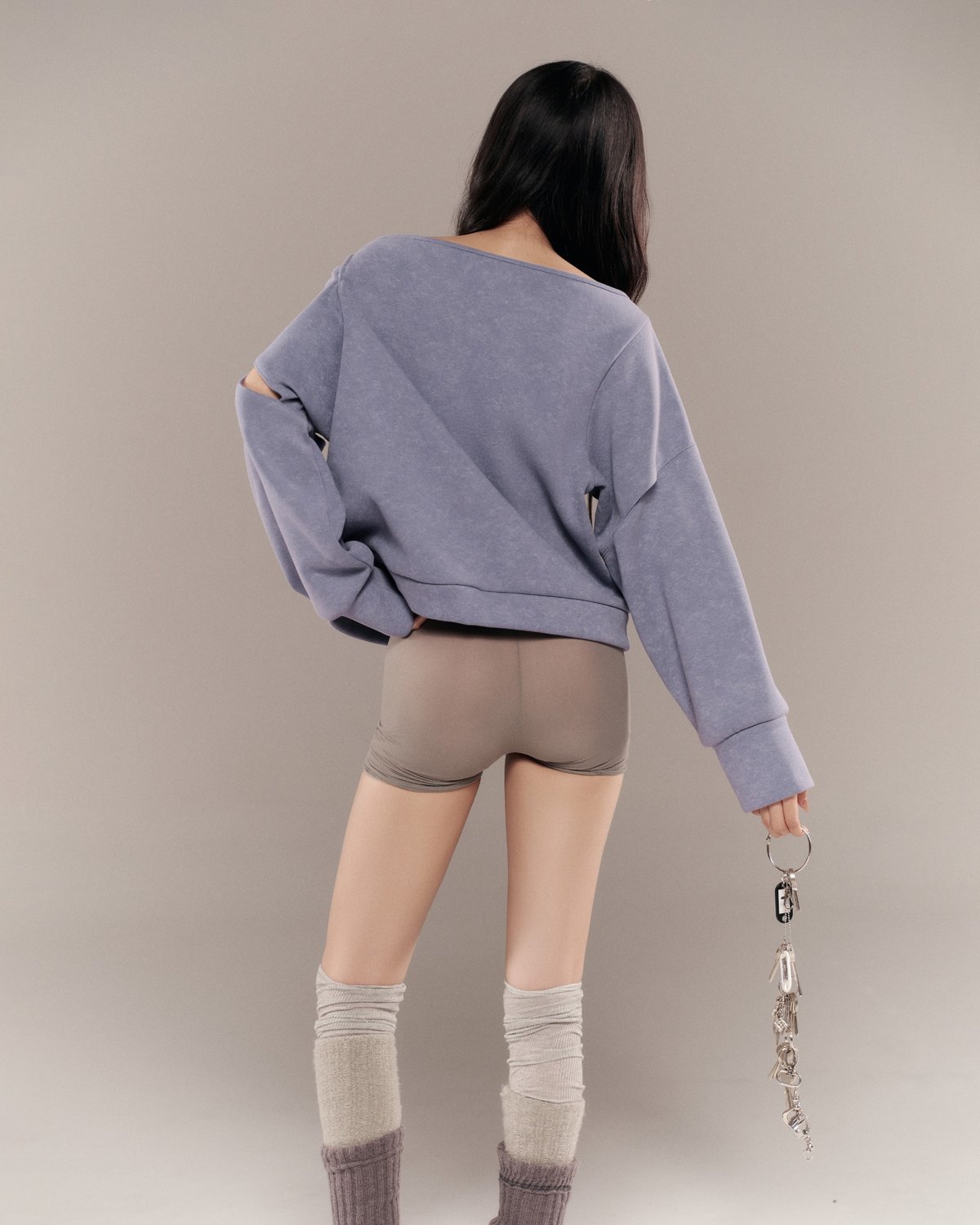 Bunnyhill CHARO Cut-out Sweater (Purple Blue)