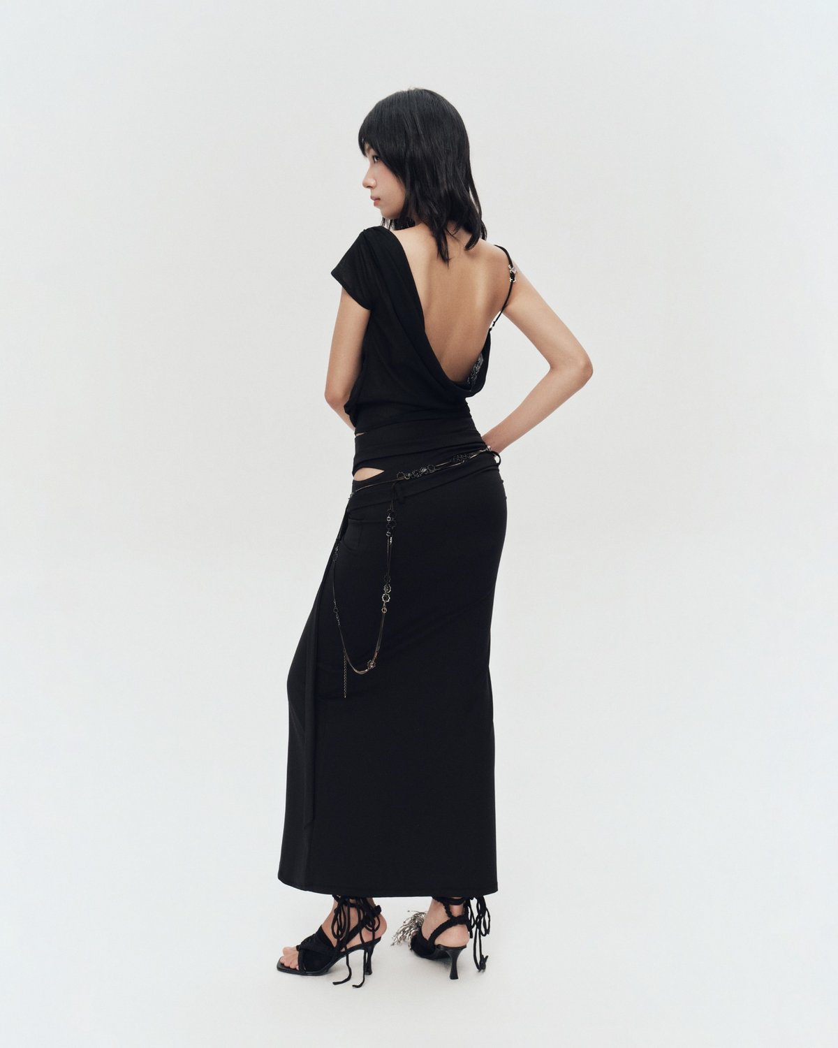 Bunnyhill SAMIR Ruched Backless Top - Black