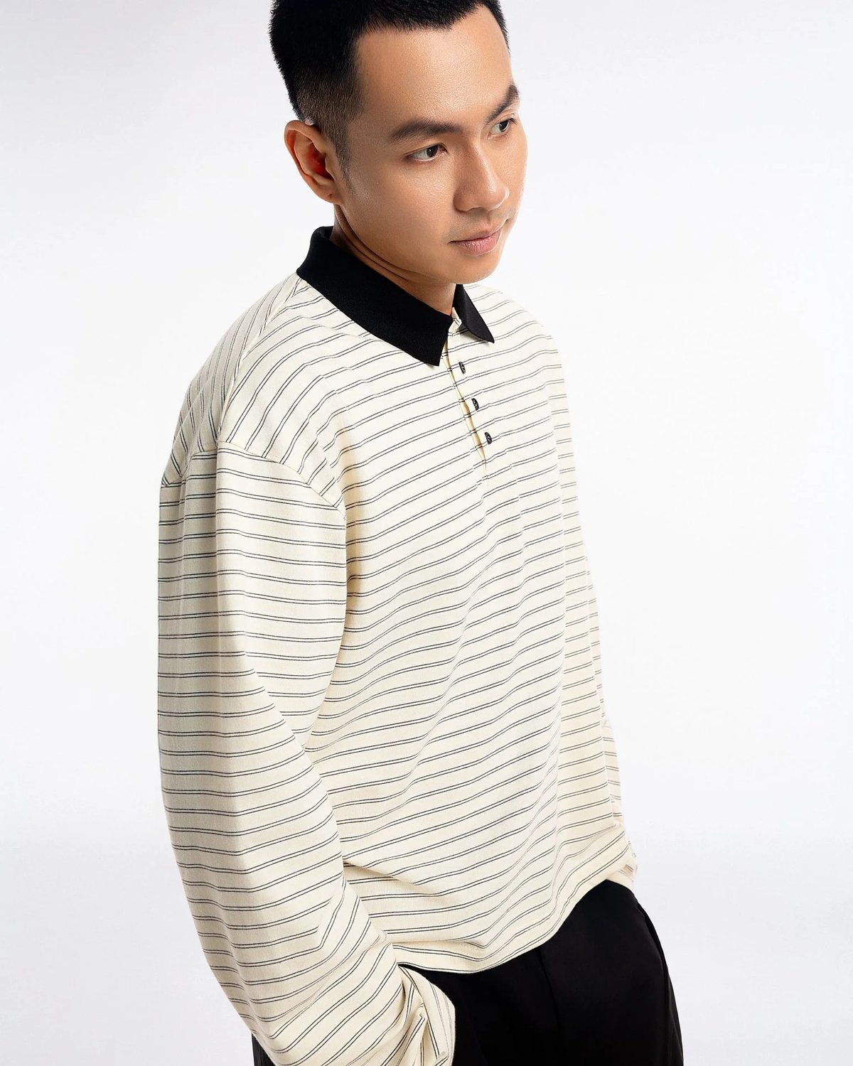 PUSH PUSH NOA Striped Polo Tee