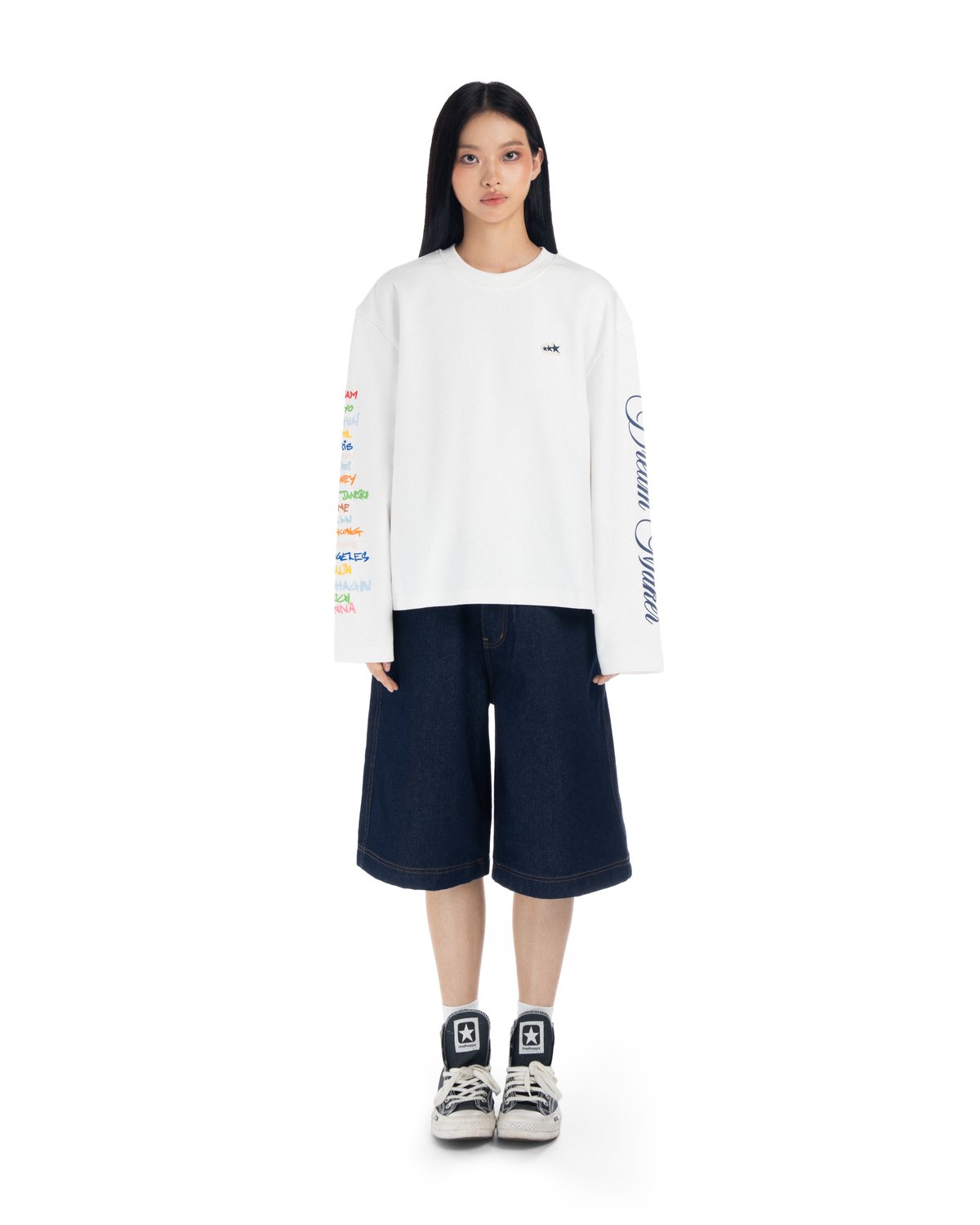 Levents® Travel Cities Long Sleeve Boxy Tee