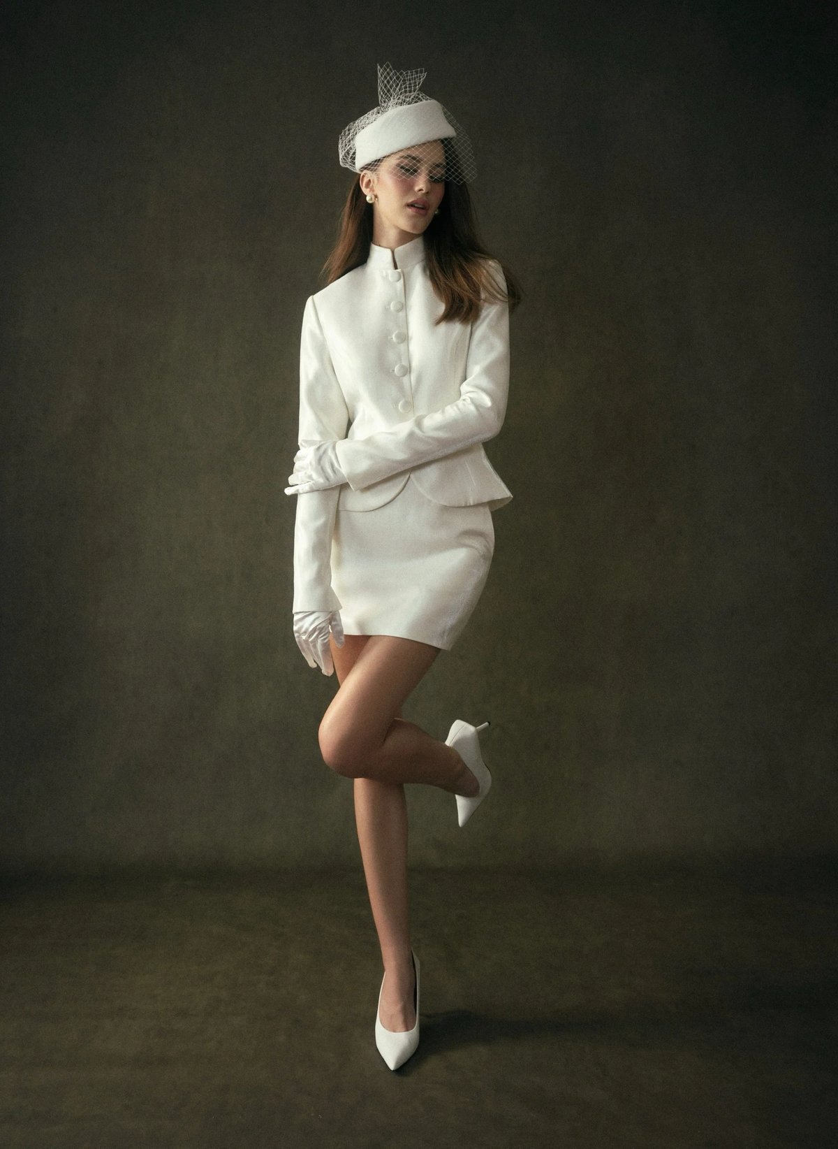 KISSERINE MONIQUE Mini Skirt - Ivory White