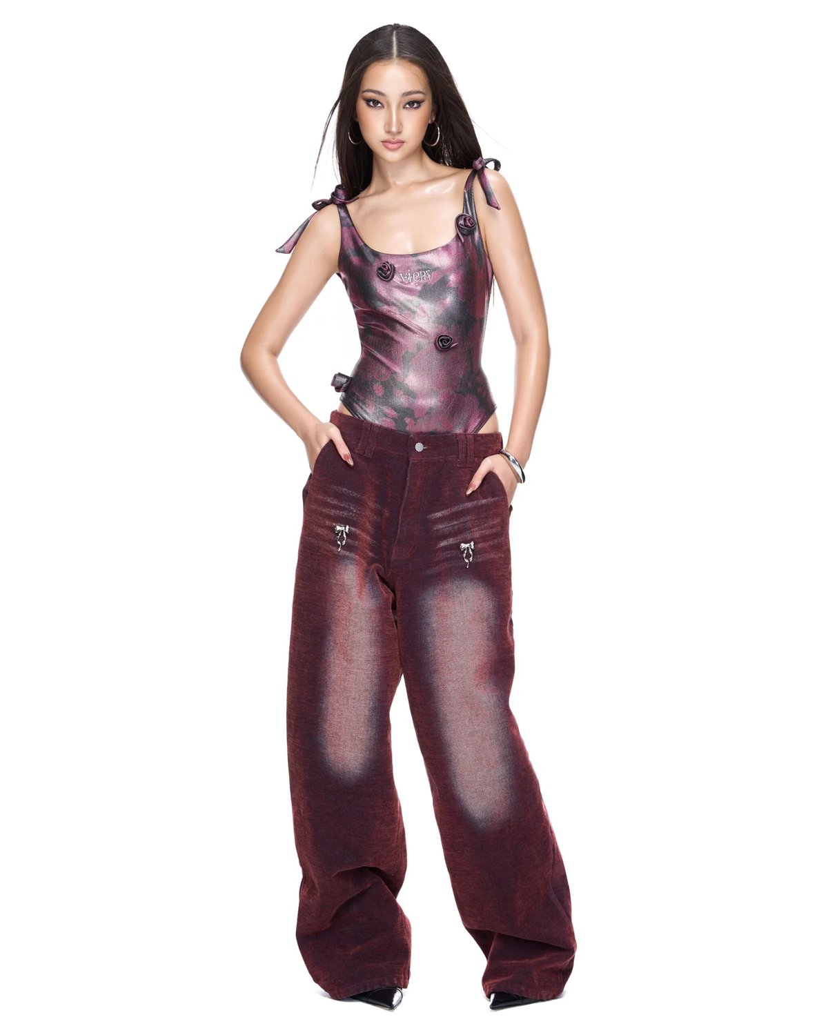 VIERY Tequila Waxed Denim Pants