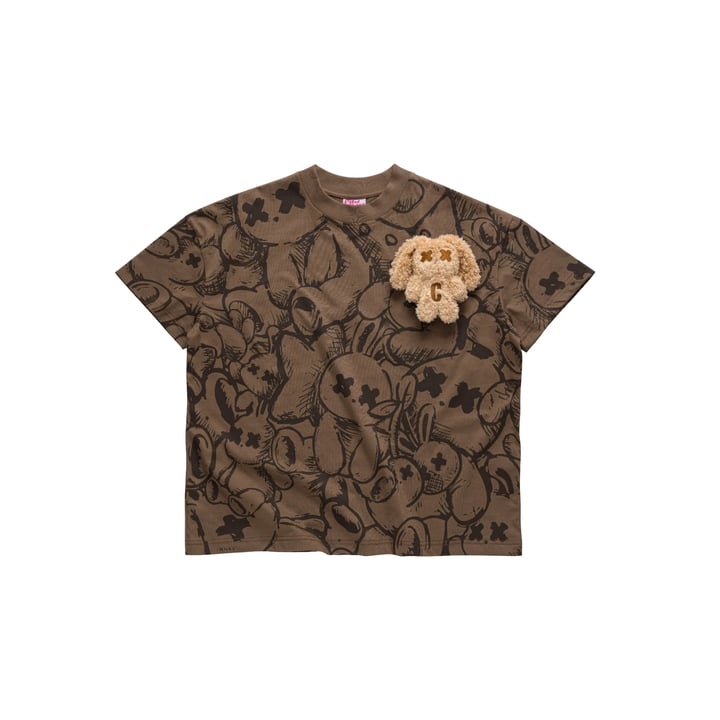 BAD RABBIT Chouchou Rabbit 絨毛兔子圖案 Boxy 版型短袖 T-shirt