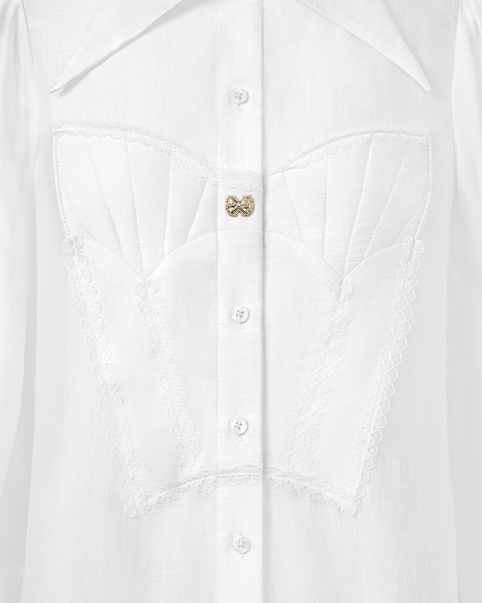 DEAR JOSÉ Falling for You Organza Blouse - White