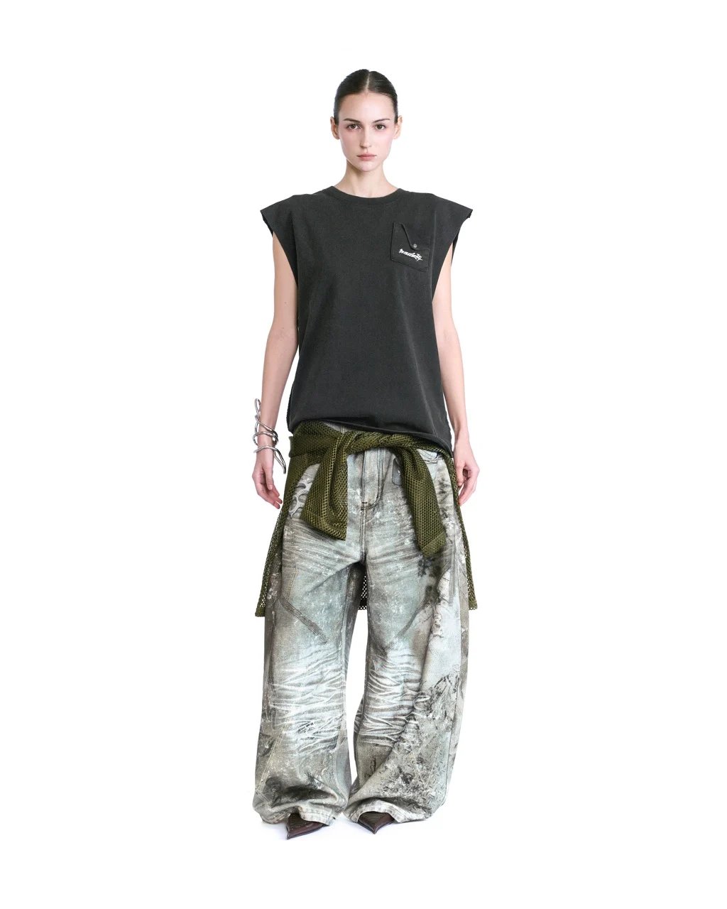 HADES Stonewash Tank Top - Black