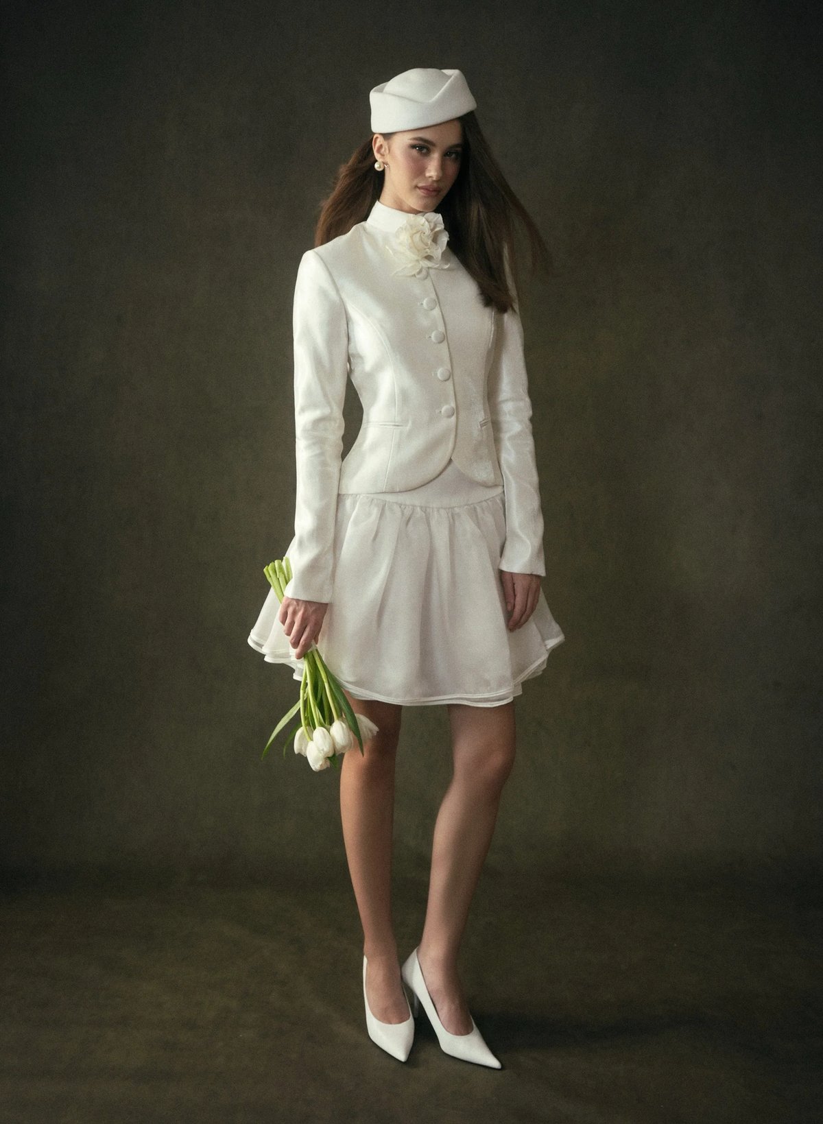 KISSERINE MONIQUE Blazer - Ivory White
