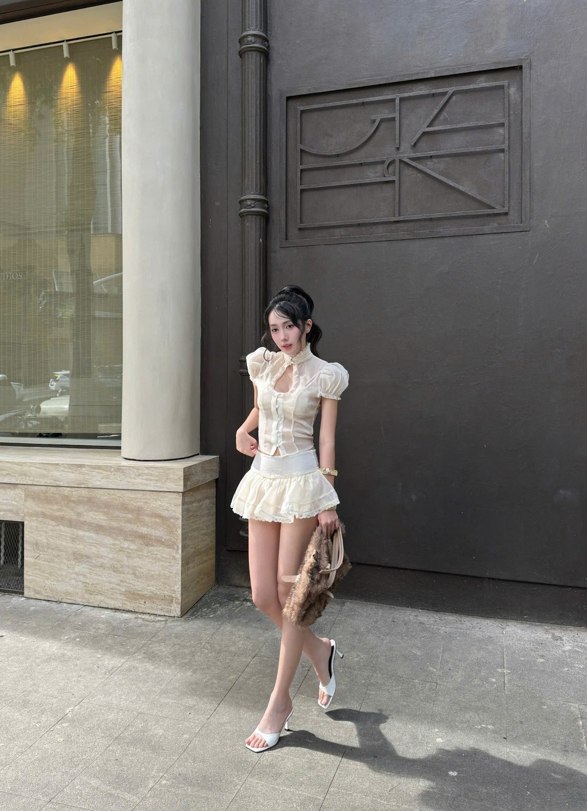 KILLSYSTEM WINTER Chiffon Pleated Skirt