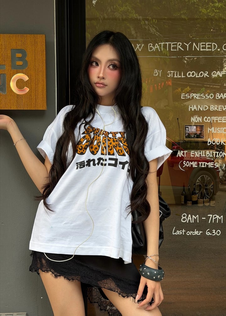 DIRTYCOINS Dico Leopard Wavy Logo T-Shirt