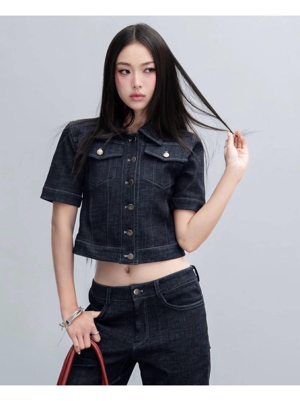 Hoodesign Polina 套裝 (短版外套 x 喇叭牛仔褲)