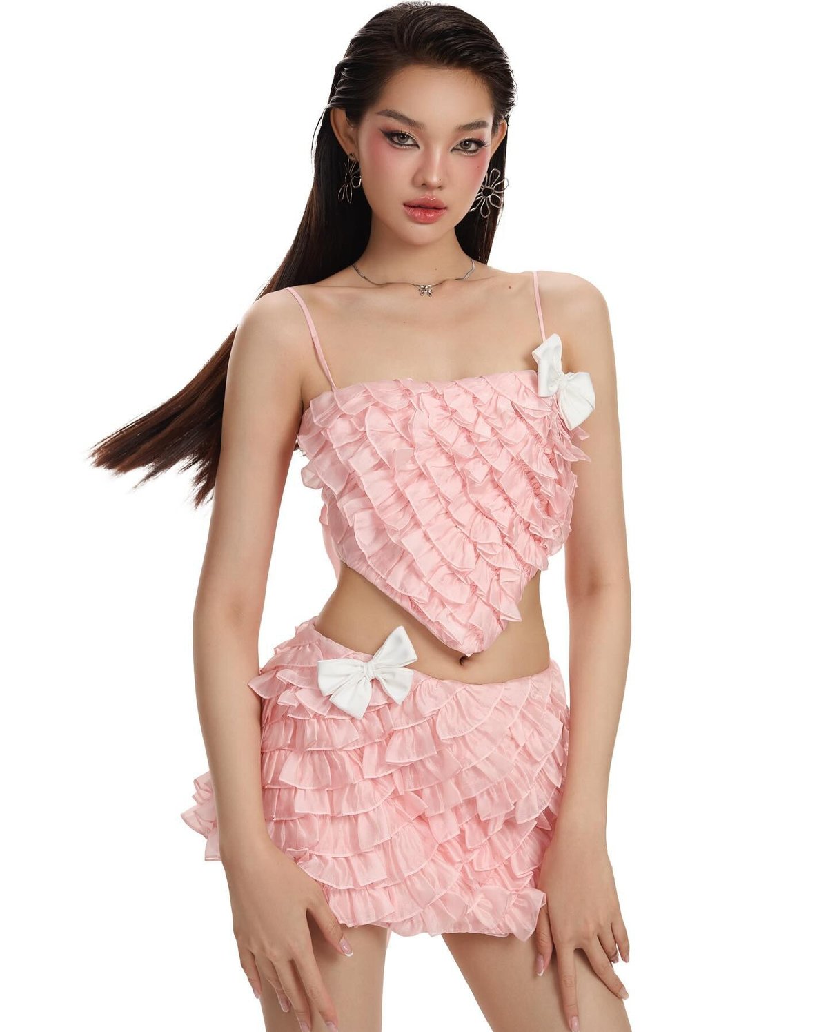LANE CÌ Beolly Set 甜美荷葉邊兩件套裝