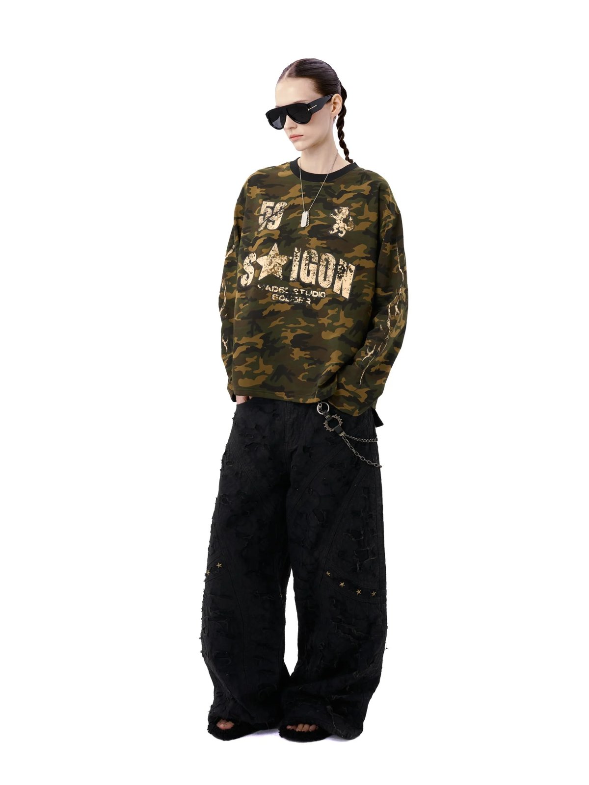 HADES Trooper Camo 長袖印花 T-shirt