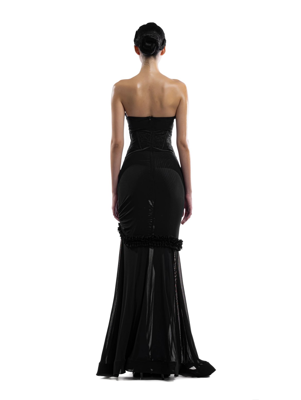 HUELLEYROSE Valentine Bandeau Dress - Black