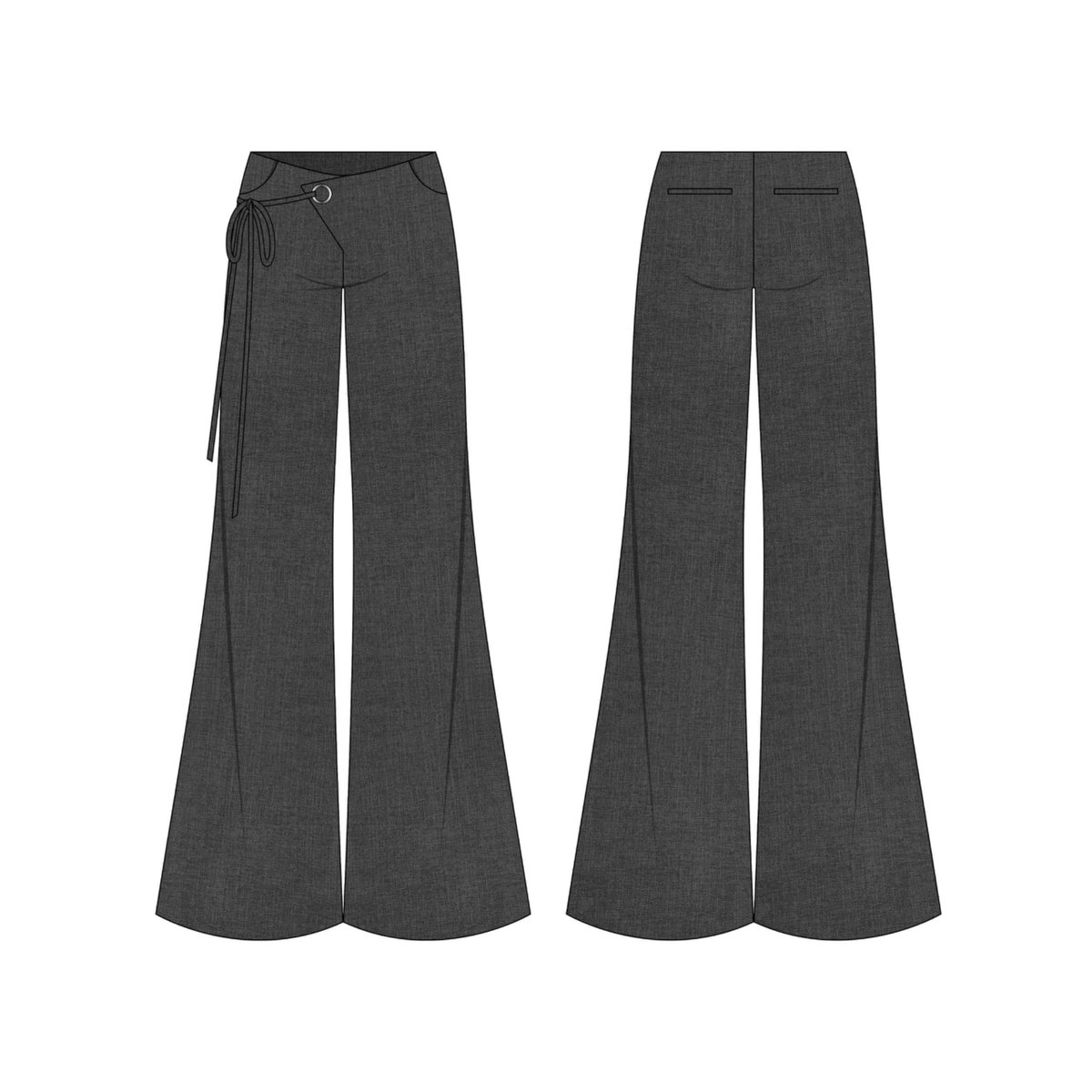 KILL SYSTEM JENNER Low Rise Flared Long Pants