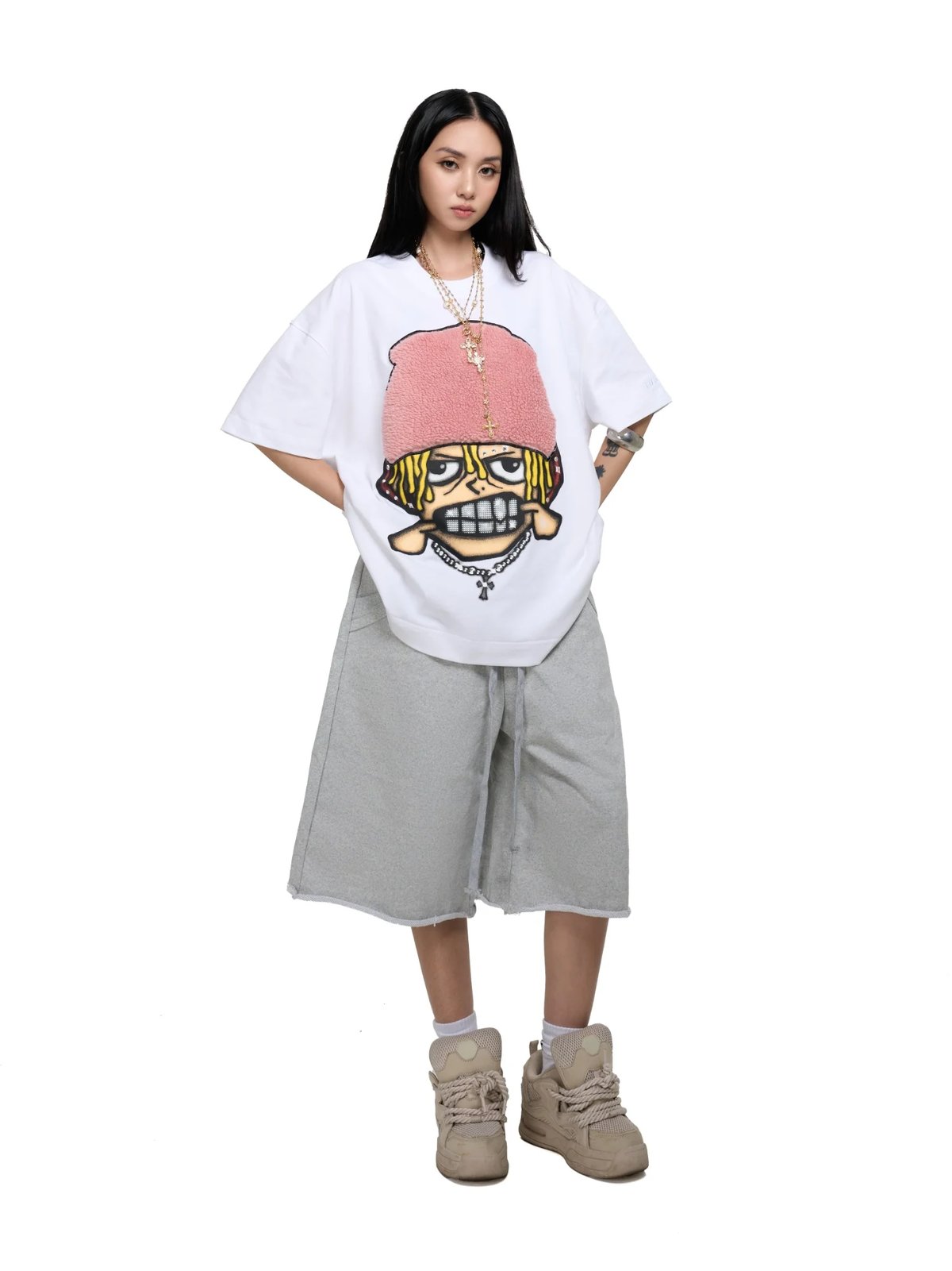 HADES Fluffy Grill Graphic Tee - White